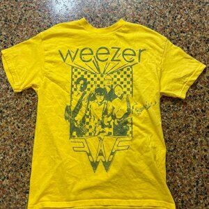 Weezer Band T shirt retro yellow